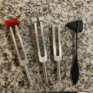 Set of Aluminum Sensory Tuning Forks for Med / PA students
